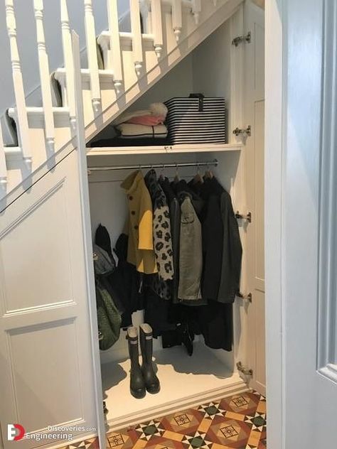 Under Stair Storage Ideas, Stair Storage Ideas, Stairway Storage, Under Stairs Nook, Under Stair Storage, Under Stairs Storage Solutions, Stair Nook, Closet Under Stairs, Under Stair