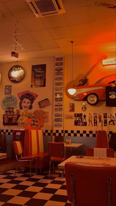 Fall 80s Aesthetic, 80s Restaurant Design, 80s Restaurant Aesthetic, 80s Town Aesthetic, Retro Restaurant Aesthetic, 80s Diner Aesthetic, Old Diner Aesthetic, 80s Restaurants, 50s Diner Aesthetic