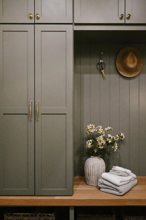 DIY Laundry Room to Mudroom Conversion — Nest Out West Mudroom Cabinet Colors, Mudroom Paint Colors, Mudroom Colors, Mud Room Colors, Mudroom Ideas Diy, Laundry Quotes, Narrow Laundry, Laundry Room Decor Ideas, Laundry Room Paint Color