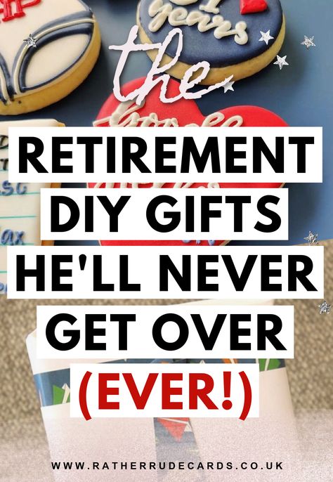 DIY creative cheap retirement gifts for men Gift Ideas For Retiring Principal, Funny Diy Retirement Gift Ideas, Last Minute Retirement Gifts For Women, Retirement Diy Gifts For Women, Handmade Retirement Gifts, Retirement Gifts For Women Diy Cricut, Funny Retirement Gifts Diy, Retirement Gag Gifts Funny, Retirement Craft Ideas