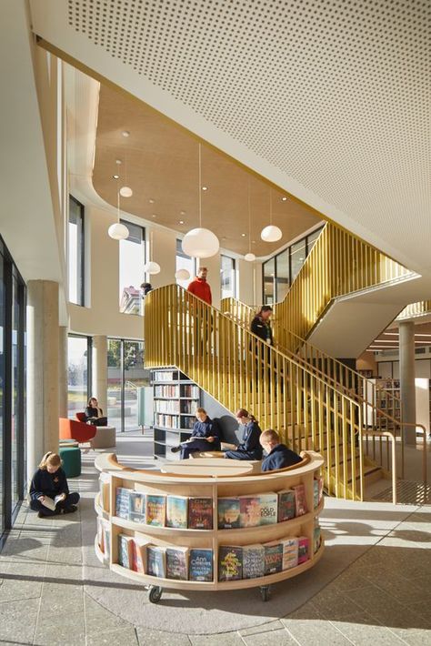 2024 NSW Country Division Awards | ArchitectureAU Public Library Design, School Library Design, Classroom Interior, Boutique Art, Art Hotel, Community School, High School Library, Kindergarten Design, Community Library