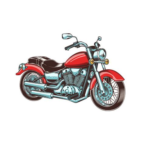 Motorcycle Vector, Motorbike Illustration, Motor Klasik, Мотоциклы Harley Davidson, Carros Vintage, Motorcycle Drawing, Motorcycle Illustration, Moto Vintage, Chopper Motorcycle