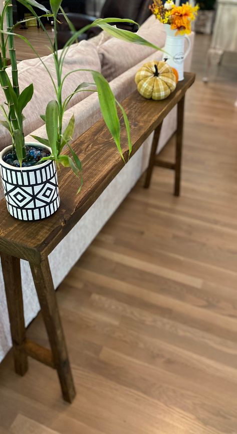 Wood Farmhouse Table, Table Fall Decor, Behind Couch, Table Entryway, Wood Farmhouse, Antique Wax, Repurposed Wood, Table Console, Entryway Table