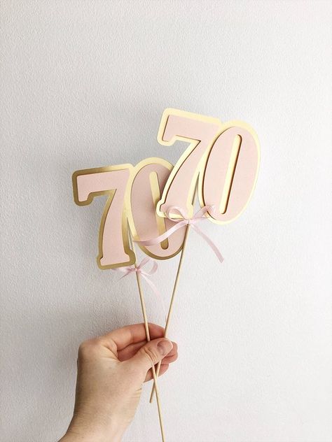 70th Birthday Centerpieces 70th Birthday Decorations Rose Blush Gold Centerpieces 70th Anniversary T 70th Birthday Centerpieces, Diy 40th Birthday Decorations, Blush Centerpieces, Creative Birthday Party Ideas, 70th Birthday Decorations, Gold Ideas, Rose Gold Party Decor, Birthday Table Decorations, Gold Centerpieces