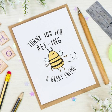 Thanks For Being My Friend Card, Message Cards Ideas, Cute Thank U Cards, Card Idea For Friend, Thank You Card For Best Friend, Card Ideas For Your Best Friend, Thank You Cards For Friends, Thank You Gift Card Ideas, Thank You Birthday Card