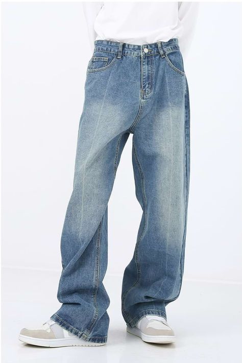 If you’re looking for a classic pair of jeans that stand the test of time, then look no further than nightcity clothing’s faded jeans. These comfortable jeans for men can be worn in any occasion and easily paired with any top. Whether you’re out on the town or just chilling, these classic jeans will have you looking timeless and stylish. Get yourself a pair of these classic faded jeans for the ultimate weekend wardrobe. Gender: MenMaterial: PolyesterPants Length: Ankle-LengthWaist Type: Mid-Wais Mens Loose Jeans, Men’s Streat Wear, Straight Leg Jeans Mens, Grunge Jeans Men, Men's Baggy Jeans, Faded Jeans Outfit Men, 80s Jeans Men, Jean Cuts Types, Types Of Jeans Men