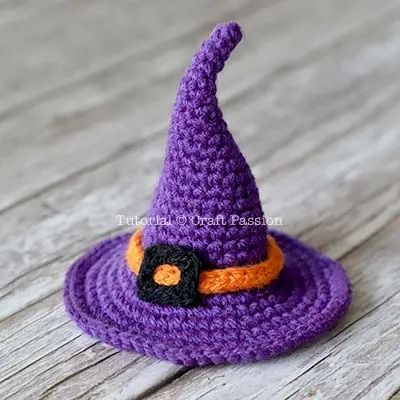 crochet witch hat 5 Crochet Witch Hat, Crochet Witch, Crochet Pour Halloween, Quick Crochet Projects, Fall Crochet Patterns, Hat Patterns Free, Confection Au Crochet, Halloween Crochet Patterns, Crochet Hats Free Pattern