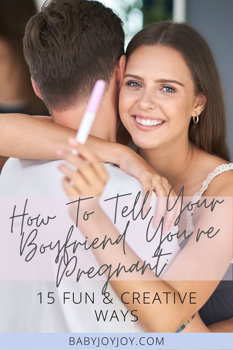 Surprise! That moment when you tell your partner that you’re pregnant has finally arrived! We compiled 15 fun and creative ways to make the moment unforgettable. Let us help you make the most out of that special moment – click this link for creative ways and ideas! #Baby #Babyjoyjoy #Babytips #Babycare #Momlife #Parentingadvice How To Tell Your Partner Your Pregnant, Telling Your Boyfriend Your Pregnant, Telling Boyfriend Your Pregnant Ideas, Surprise Boyfriend Pregnant, Telling Boyfriend Your Pregnant, Telling Boyfriend I’m Pregnant, Expectant Father, Pregnancy Tracker, Surprise Boyfriend