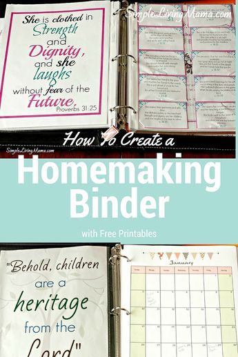 I’ve been working on putting together my 2016 homemaking binder for a few days now, and I’m excited to show it to you! I love being able to customize my binder, my way. There are tons of free printables floating around on the web. You can create an entire homemaking binder with freebies! Let me … Homemaking Binder, Organization Binder, Household Notebook, Binder Ideas, Happy Homemaking, Family Recipe Book, Family Binder, Christian Homemaking, Household Binder