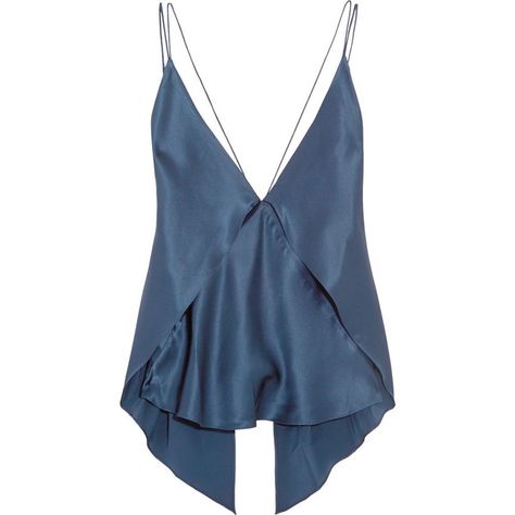 Michael Lo Sordo Paneled silk-satin camisole ($190) ❤ liked on Polyvore featuring tops, navy blue cami, navy blue camisole, blue camisole, navy cami and blue cami Folding Shirts, Polyvore Chic, Blue Cami, Satin Camisole, Cami Shirt, Image Swag, Bustiers, Cami Top, Fashion Killa