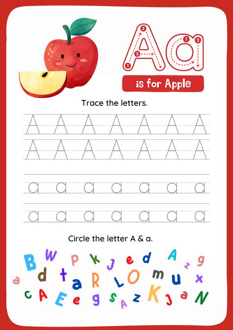 Letters Tracing Worksheets A to Z with Printable PDF Free Free Preschool Printables Alphabet, Letters Tracing Worksheets, Alphabet Tracing Printables, Tracing Letters Preschool, Letter Tracing Printables, Free Printable Alphabet Worksheets, Emotions Preschool, Tracing Worksheets Free, Letter Worksheets For Preschool