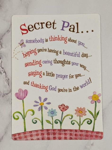 Cards Secret Sister Note Ideas, Secret Sister Cards, Free Poems, Sister Ideas, Sister Cards, Prayer Message, Name Reveal, Secret Sister Gifts, Secret Sister