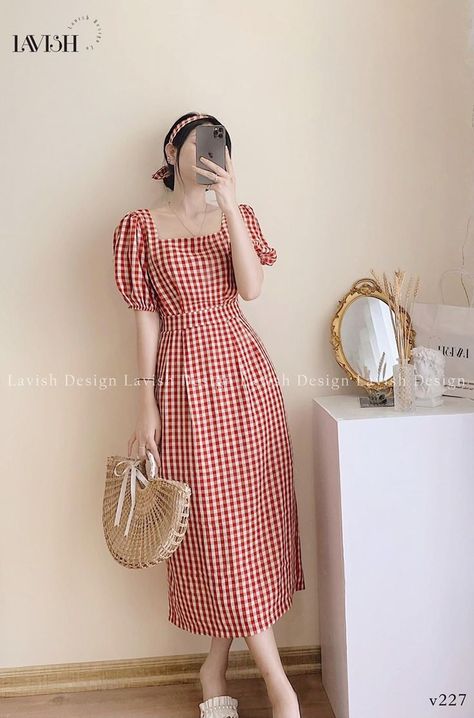 Cute Korean Outfits Dresses Long, Korean Frock Design, Cute Short Dresses Casual, Casual Frocks For Women, Frock Models For Women, Cute Frocks, Pretty Dresses Casual, Simple Frock Design, Simple Frocks