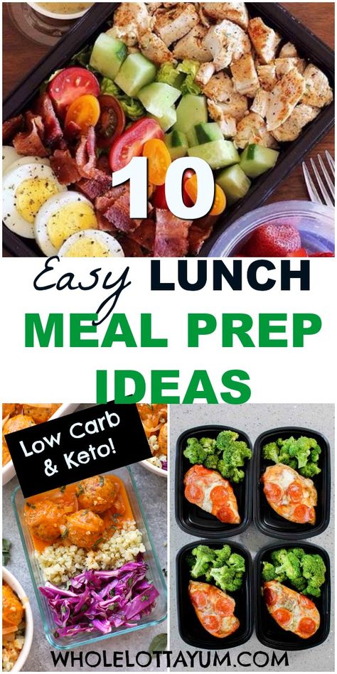 10 easy low carb and keto meal prep ideas for lunch! Whether you need keto lunch ideas for work or a low carb protein box ideas for when you're on the go, these healthy meal prep lunches will help you. #keto #ketogenic #mealprep #lunchideas #lunch #ketodiet #lowcarb #wholefoods #whole30 Protein Box Ideas, Meal Prep Ideas For Lunch, Easy Lunch Meal Prep, Keto Lunch Ideas For Work, Lunch Meal Prep Ideas, Keto Meal Prep Ideas, Easy Meal Prep Lunches, Prep Lunch, Ideas Lunch