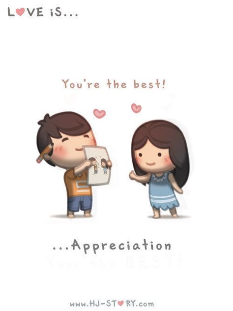 Husband's Illustrations For Wife Capture Love At Its Simplest Hj Story, Desenhos Love, Love Is Cartoon, Love Cartoon Couple, Comics Love, Cartoons Love, Cute Love Stories, Cute Love Cartoons, You're The Best