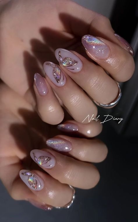 Elegant Butterfly Nails, College Nails, Cute Simple Nails, Classy Acrylic Nails, Pretty Gel Nails, Cute Gel Nails, Short Acrylic Nails Designs, Pink Acrylic Nails, Pretty Acrylic Nails