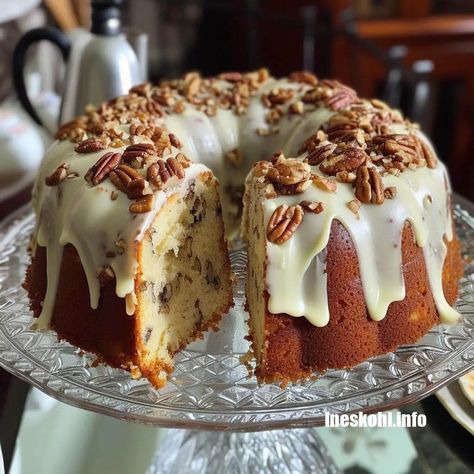 Butter Pecan Pound Cake Ineskohl Kitchen Recipes, Butter Pecan Pound Cake Recipe, Ineskohl Kitchen, Pecan Pound Cake, Pound Cake Recipes Easy, Butter Pecan Cake, Pecan Cake, Cakes Recipes, Pound Cakes