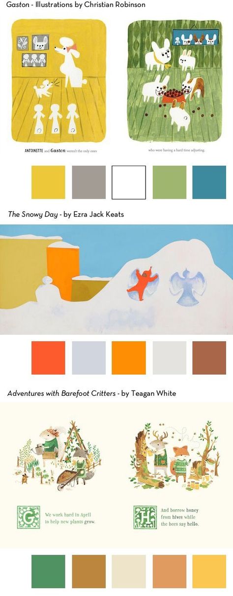 Limited Color Palette Illustration, Book Color Palette, Cozy Colors Palette, Christian Robinson, Calm Color Palette, Art Learning, Cozy Art, Color Palette Inspiration, Pantone Colour Palettes