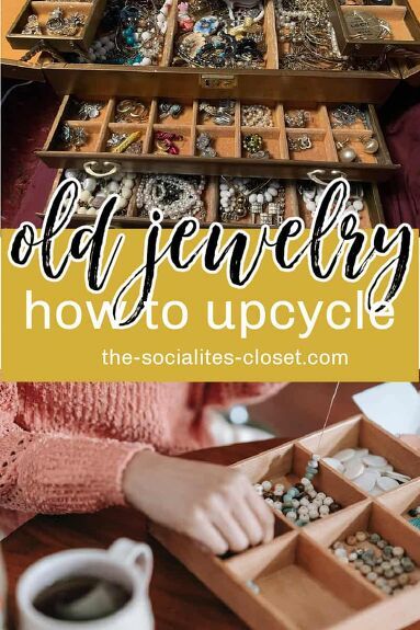 Wondering what to do with old jewelry? Check out these tips for using old costume jewelry in ways you may not have thought of.Posts may be sponsored. This post contains affiliate links, which means I will make a commission at no extra cost to you should you click through and make a purchase. As an Amazon Associate I earn from qualifying purchases. What to Do With Old Jewelry Old, worn-out or simply out-of-fashion costume jewelry doesn’t have to end up in the trash. Many of us have t… Junk Jewelry Crafts Diy Projects, Upcycled Jewelry Diy, Vintage Jewellery Crafts, Old Costume, Old Jewelry Crafts, Costume Jewelry Crafts, Upcycled Vintage Jewelry, Vintage Assemblage Jewelry, Vintage Jewelry Repurposed