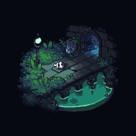 NOP on Instagram: “Greenpath, the verdant cavern Continuation of the hollow knight diorama series #pixelart #thisisanewtagforartists #island #islandart…” Pixel Space, How To Pixel Art, Badass Drawings, Pixel Art Landscape, Pixel Game, Indie Game Art, Map Games, 8 Bit Art, Piskel Art