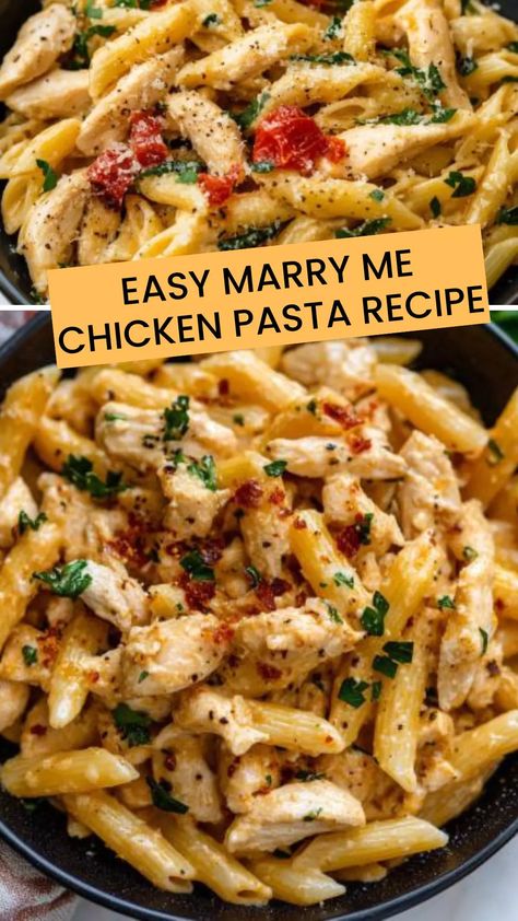 Easy Marry Me Chicken Pasta: A creamy, flavorful dish perfect for busy nights. Simple to make and sure to impress everyone at the table!