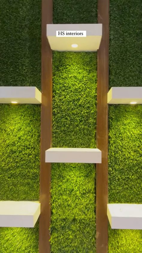 Grass Design On Wall, Main Entrance Wall Decor Ideas, Artificial Grass Wall Interior, Saloon Wall Design, Grass Wall Design Interior, Grass Wall Interior, Artificial Grass On Wall, Panelling Designs Wall, Green Grass Wall Decor