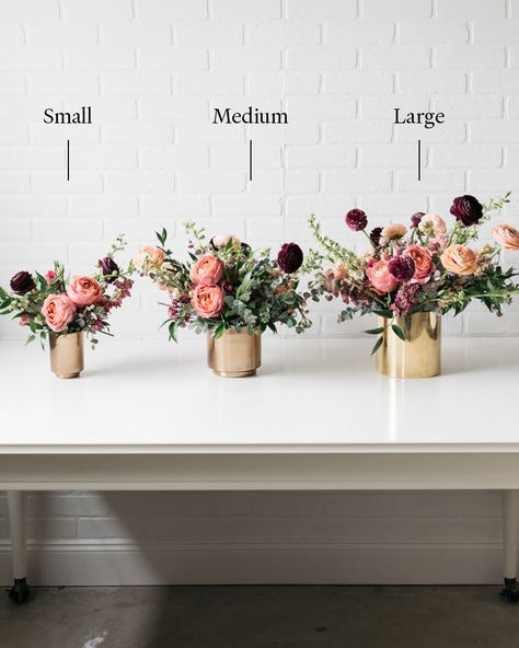 Freshest in the first 1-3 days. See Longevity Notes. Arrives arranged in vase with water. Features This item is a set. Here is what you will receive: - 2 large floral arrangements Bring your table to life with these large floral arrangements! This pair of bold and beautiful arrangements instantly transforms your table for any celebration. In bold shades of berry, blush and mauve with fresh garden roses and ranunculi, your guests will love them. This arrangement is Ready-To-Party™. Comes watered and arranged. Simply unbox and enjoy! * Designed with your event in mind, flowers are at their peak bloom on the day of your event. Longevity may vary based on temperature, environment and handling. Florals should avoid direct sunlight. Water daily to extend lifespan. Details Quantity:3 Medium arran Birthday Arrangements Ideas, Flower Decor Centerpiece, Brunch Floral Centerpieces, Purple Flower Arrangements Vase, Modern Centerpieces For Party, Table Decor Round Tables Wedding, Simple Arrangements Floral Design, Mauve Floral Centerpieces, Fuschia Floral Arrangements