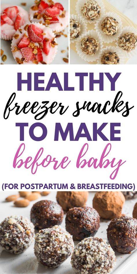 Healthy Freezer Snacks, Snacks For New Moms, Freezer Snacks, Pregnancy Freezer Meals, Healthy Breastfeeding Snacks, Healthy Pregnancy Food, Pregnancy Snacks, Breastfeeding Snacks, Freezer Friendly Meals