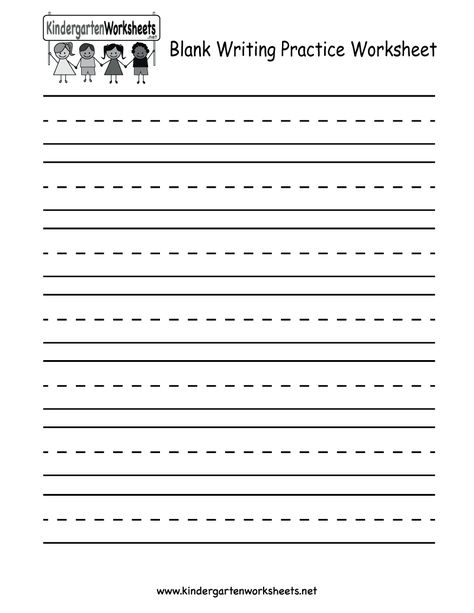 Kindergarten Blank Writing Practice Worksheet Printable Penmanship Worksheets, 1st Grade Writing Worksheets, Handwriting Worksheets For Kindergarten, Writing Worksheets Kindergarten, Free Handwriting Worksheets, Kindergarten Handwriting, Handwriting Worksheets For Kids, Cursive Handwriting Worksheets, Kids Handwriting Practice