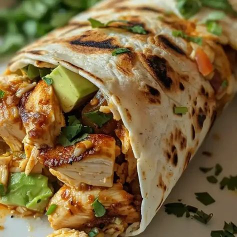 Chicken Avocado Wrap - Better Homebase Grilled Avocado Chicken Wraps, Chicken Avacacado Wraps, Chicken Avocado Recipes, Chicken Wrap Ideas, Chicken And Avocado Recipes, Avocado Chicken Wrap, Dinner With Avocado, Chicken Wrap Lunch, Avocado Wrap Recipes