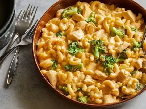 Get Mac and Cheddar Cheese with Chicken and Broccoli Recipe from Food Network Mac And Cheese With Chicken And Broccoli, Chicken And Broccoli Mac And Cheese, Broccoli Mac And Cheese Recipe, Chicken Broccoli Crockpot, Aphrodisiac Foods, Cheddar Mac And Cheese, Cheesy Chicken Broccoli, Baked Mac N Cheese, Baked Mac