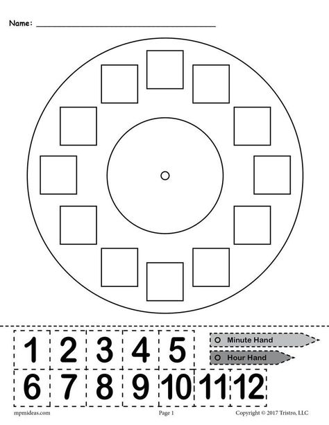 Clock Worksheets, Telling Time Activities, Education Support, Make A Clock, Free Time Activities, Telling Time Worksheets, Time Activity, Kindergarten Printables, Time Worksheets