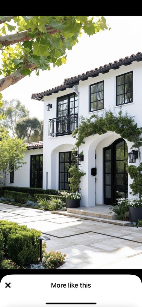 French Villa Exterior, Modern Spanish Style Homes Exterior, Modern Spanish House Exterior, Spanish House Exterior, Spanish Style Home Exterior, Modern Spanish Style Homes, Spanish Style Exterior, Modern Spanish Home, Pantry Door Ideas