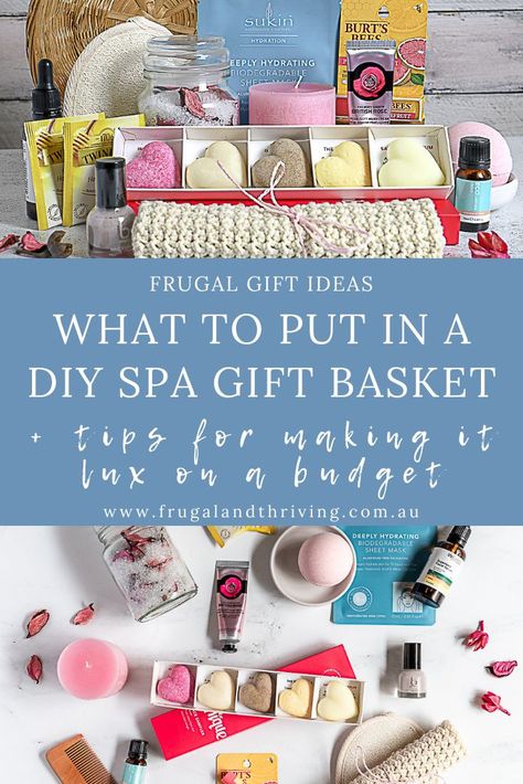 Spa Gift Basket Ideas, Diy Spa Gifts Baskets, Gift Basket Ideas For Women, Beauty Gift Basket, Diy Spa Gifts, Relaxation Gift Basket, Bath Gift Basket, Spa Day Gifts, Diy Spa Day