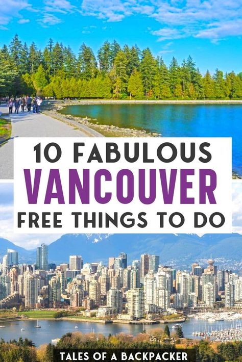 Fabulous Free Things to do in Vancouver Canada - Vancouver isn't the cheapest place to visit, but there are plenty of free things to do in Vancouver Canada so you can still enjoy the city on a budget! #Vancouver #Canada | Cheap Things to do in Vancouver Canada | Things to do in Vancouver for Free | Free Activities in Vancouver Vancouver Itinerary, Vancouver Vacation, Vancouver Travel Guide, Cheap Places To Visit, Things To Do In Vancouver, Visit Vancouver, Canada Vacation, Vancouver Travel, Canada Travel Guide