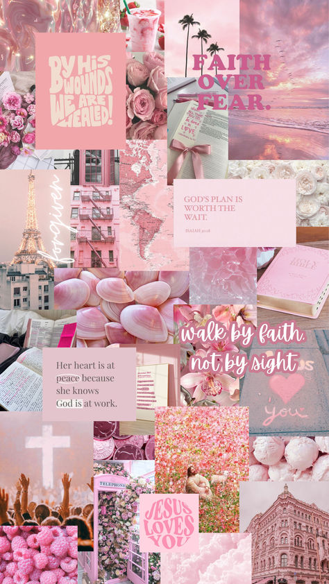 pink themed Christian wallpaper🩷🌸 | #pinkaesthetic #pink #christian #christianwallpaper #wallpaper #christiangirl Pink Preppy Christian Wallpaper, Cute Christian Girl Wallpapers, Aesthetic Pink Christian Wallpaper, Wallpaper For Christian Girl, Wallpaper Backgrounds Collage Aesthetic, Christian Women Wallpaper Aesthetic, Pink Theme Wallpaper Iphone, Pink Bible Quotes Wallpaper Laptop, Pink Christian Background