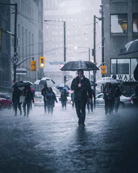 People Walking In The Rain, Rain Street, Street Photography People, Relaxing Rain, Rain Sound, City Streets Photography, Rainy Street, Walking People, People Walking