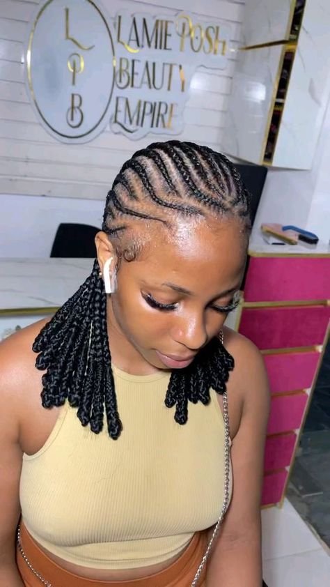 #cornrowstyles #cornrowshairstyles #braidsforblackwomen Braided Cornrow Hairstyles All Back, Ghana Weaving Styles For Natural Hair, Natural All Back Cornrows, Simple Cornrows Styles, Short All Back Cornrows With Curls, Simple All Back Hairstyles Braids, Weaving Natural Hair Styles, Back Cornrows Braids For Black Women, Ghana Weaving Cornrows