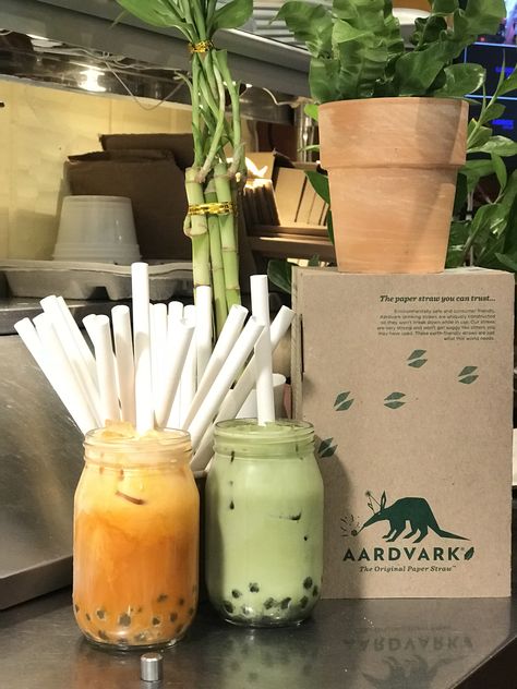 Paper straw bubble tea Paper Straws, Bubble Tea, Taper Candle, The Original, Straw, Bubbles, Tea, Candles, Canning