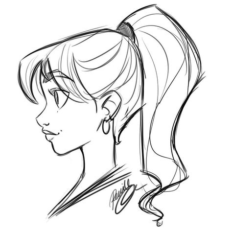 Only had a few minutes but wanted to do a quick post. Now off to dinner and a movie with the girls! #itsfriday #girlsinanimation #drawing… Cartoon Side Profile Drawing, Side View Drawing, View Drawing, Draw Cartoons, Side Face, Profile Drawing, Drawing Hair, Girl Drawing Sketches, Drawing Faces