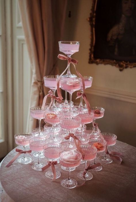 Raising a glass to the finer things in life... like pink champagne towers and lace dreams. 💕✨   Click the link in our bio to discover all of our luxurious collections.💝   #RubyLaceEmpowerment #LuxuryLingerieLove #ConfidenceInLace #BeautyRedefinition #EmpoweredElegance #TransformativeLingerie #EleganceEveryday #LingerieLuxuryLife #ConfidenceIsBeautiful #EmpowerInStyle #RadiantInRubyLace #ChicConfidence #BoldAndBeautifulLingerie #EmpowermentThroughLingerie #LingerieThatInspires #BeautyBeyondSize Coquette Party Favors, 21st Birthday Hotel Decorations, Coquette Centerpieces, Pink Engagement Party, Coquette Theme, Birthday Vibes, Bridal Shower Inspo, Tafel Decor, Birthday Dinner Party