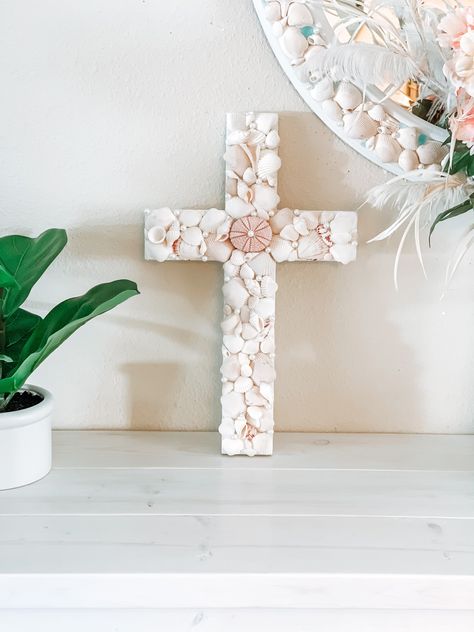 Excited to share this item from my #etsy shop: Coastal Shell Wall Cross, Cross Wall Hanging, Shell Cross, Coastal Wall Decor, White Shell Cross, Beach Decor, Beachy Decorative Wall Cross House Decor Wall, Seashell Cross, Sea Shell Art, Beach Wall Hanging, Shell Cross, Beach Wedding Gifts, Beach House Wall Art, Destination Wedding Decor, Beach House Art