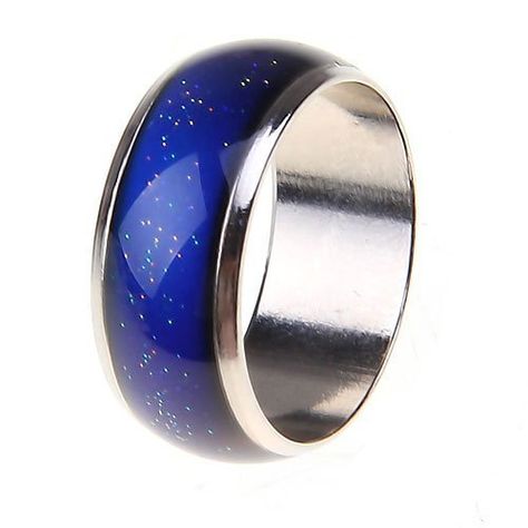 Imported Emotion Feeling Mood Color Changeable Ring US Size 6.5 and US Size 7 1/2 and US Size 5 Gomti Chakra Ring, Blue Multi-stone Cubic Zirconia Sapphire Ring, Color Changing Ring, Mood Ring, Costume Jewelry Rings, Mood Colors, Halloween Costume Accessories, Beauty Crafts, Baby Jewelry