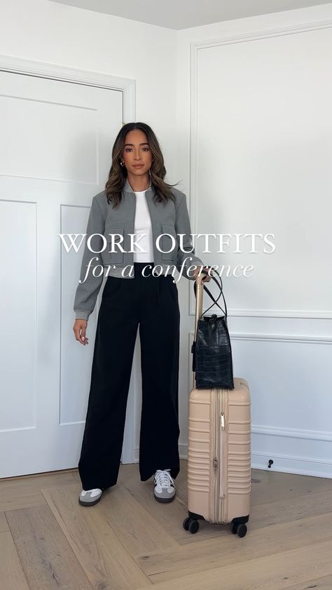 Outfit For Business Meeting, Interior Designer Outfit Ideas, Boston Work Outfits, Work Conference Outfit Fall, Conference Fashion Women, Comfortable Conference Outfits Women, What To Wear To A Convention Outfits, Conference Speaker Outfits Women, What To Wear To Conference Outfit Ideas