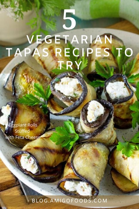 Quick Tapas Recipes, Tapas Small Plates, Fine Dining Tapas, Gluten Free Tapas Recipes, Tapas Recipes Vegetarian, Spanish Tapas Vegetables, Healthy Tapas Ideas, Vegetarian Small Plates, Cold Spanish Tapas