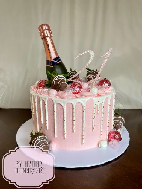 Pink champagne 21st birthday cake 21st Birthday Ideas For Girls Turning 21 Cake, 21st Birthday Cake Champagne, Pink And White 21st Birthday Cake, Small 21st Birthday Cake, 21st Birthday Cake With Strawberries, 21st Cakes For Girls 21 Birthday, Birthday Cake 21 Girl, 21st Birthday Ideas Cake, Shopping Birthday Cake