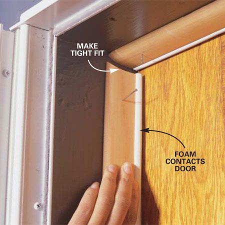 Install weatherstripping and Door Sweeps  Front glass door and an door sweep for utility room door. Installing Exterior Door, Door Sweeps, Door Weather Stripping, House Repair, Door Sweep, House Maintenance, Home Fix, Family Handyman, Diy Home Repair