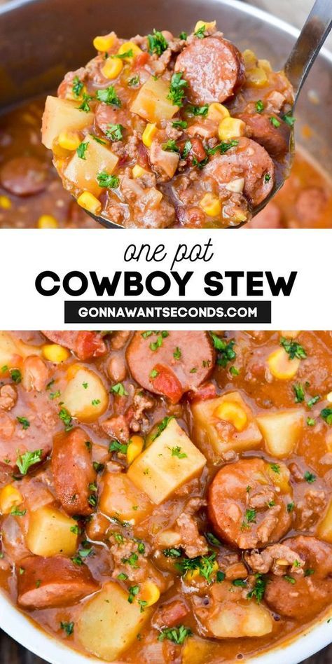 Cowboy Stew, Stew Meat Recipes, Tender Meat, Soup And Stew, Stew Recipe, Sopot, Crockpot Recipes Slow Cooker, Easy Soups, Easy Soup Recipes