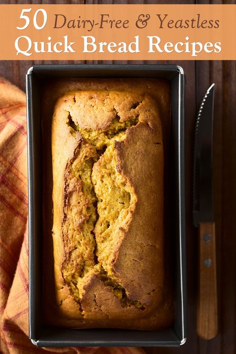 Dairy Free Quick Bread, Black Bean Cake, Butternut Squash Bread, Baking Banana, Dairy Free Bread, Applesauce Bread, Yeast Free Breads, Vegan Bread Recipe, Gluten Free Yeast Free