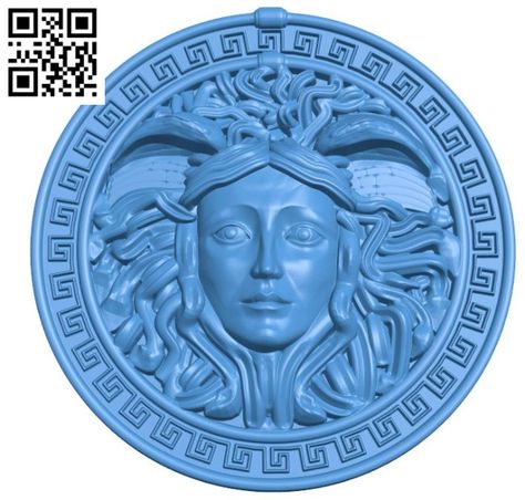 Pendant Gorgon jellyfish A003381 wood carving file stl for Artcam and Aspire free art 3d model download for CNC – Download Stl Files 3d Printing Art, Cnc Engraving, Stl File Format, Cnc Projects, Stl Files, Art Objects, Art 3d, Resin Molds, Art File